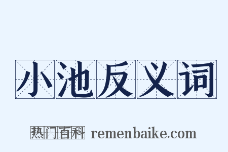 小池反义词是什么意思的图片